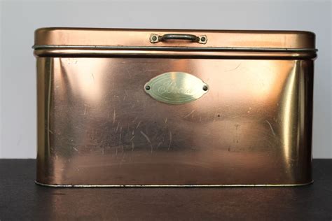 Vintage Copper Bread Box 